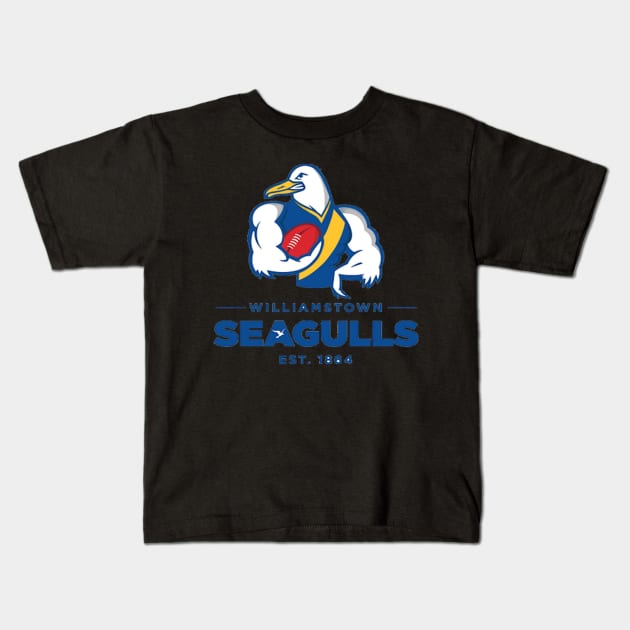 Williamstown Seagulls football club | AFL Footy Kids T-Shirt by euror-design